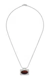 Ragbag Studio Emberly Sterling Silver Tiger's Eye Necklace In Metallic