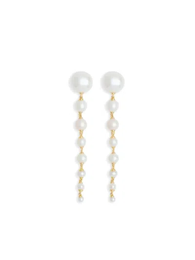 Ragbag Studio Lumora 珠饰吊饰耳环 In Gold