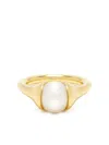 Ragbag Studio Lumora Pearl Ring In Brown