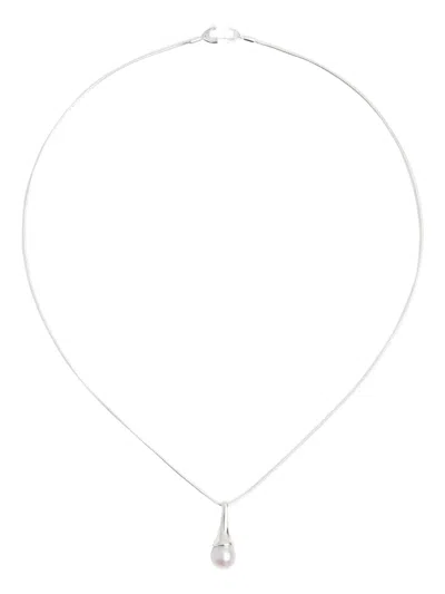 Ragbag Studio Lumora 珍珠吊饰项链 In Silver