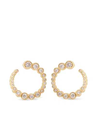 Ragbag Studio Odette Circle Earrings In Gold