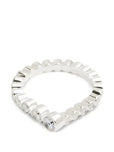 Ragbag Studio Odette Crystal-embellished Ring In Silver