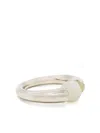 Ragbag Studio Polished Pearl-embellished Ring In Silver