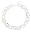 Ragbag Studio Ring-detail Chain Necklace In Silver