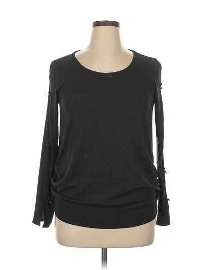 Pre-owned Ragdoll La Long Sleeve Top Black Boatneck Tops