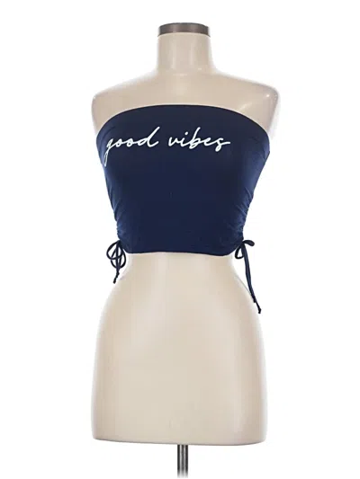 Pre-owned Ragdoll La Tube Top Blue Strapless Neckline Tops