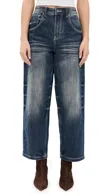 Ragged Priest Bleacher Biggie Jeans Raw Blue With Contrast In Raw Blue With Contrast