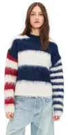 Ragged Priest Buttermilk Knit Navy/red/ecru In Navy/red/ecru