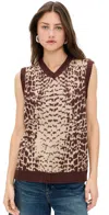 Ragged Priest Gator Knit Vest Croc Print In Croc Print