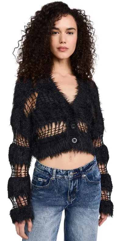 Ragged Priest Realm Cardigan Black