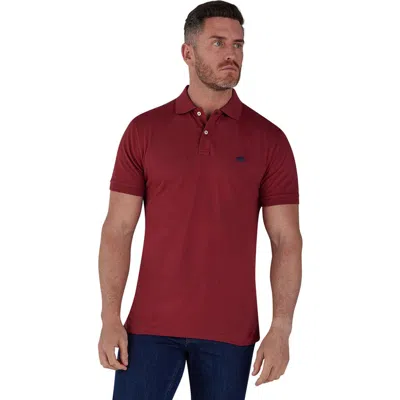 Raging Bull 100% Cotton Polo Shirt In Burgundy