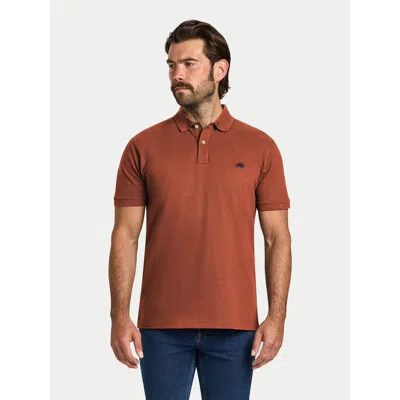 Raging Bull 100% Cotton Polo Shirt In Burgundy