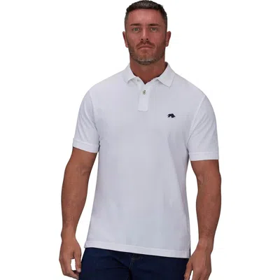 Raging Bull 100% Cotton Polo In White