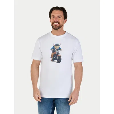 Raging Bull Biker Bully Boy T-shirt In White