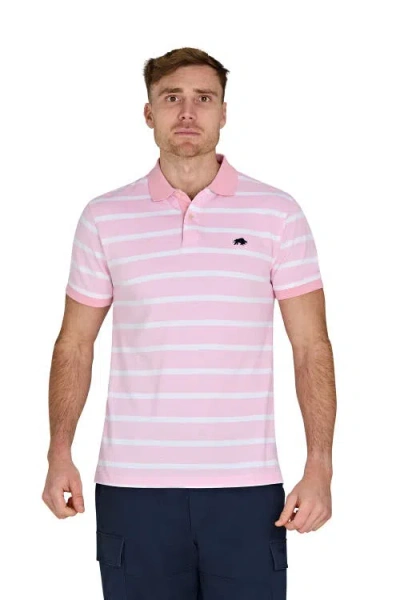 Raging Bull Birdseye Stripe Pique Polo In Multi