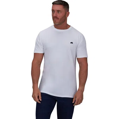 Raging Bull Classic Crew Neck Logo T-shirt In White