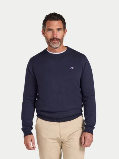 Raging Bull Classic Crew Neck Sweater In Blue
