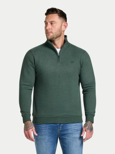 Raging Bull Classic Jersey Quarter Zip Sweatshirt In Green