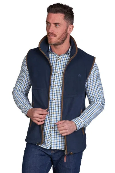 Raging Bull Fleece Gilet In Blue