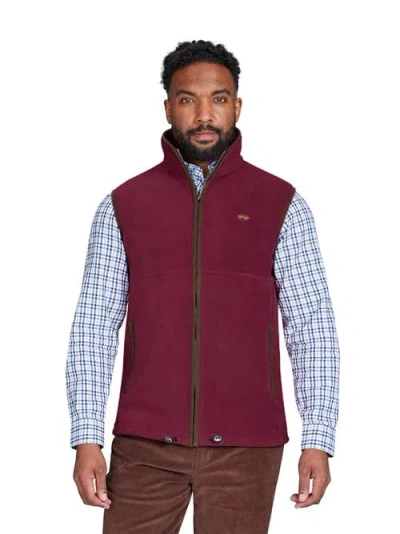 Raging Bull Fleece Gilet In Brown