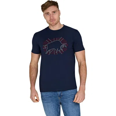 Raging Bull Outburst Union Jack Bull T-shirt In Blue
