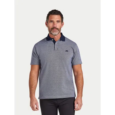 Raging Bull Short Sleeve Dobby Jersey Polo Shirt In Blue