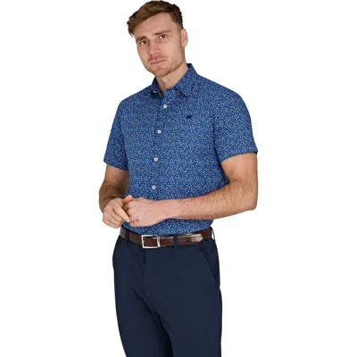 Raging Bull Short Sleeve Flower Bud Shirt In Blue