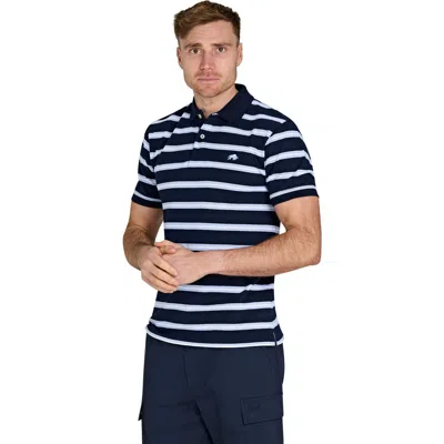 Raging Bull Triple Stripe Birdseye Polo In Multi