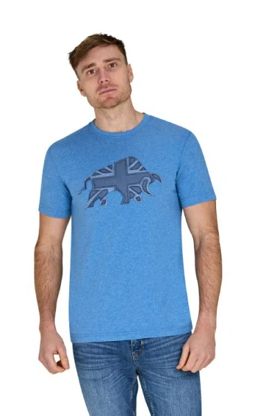 Raging Bull Union Jack Bull T-shirt In Blue