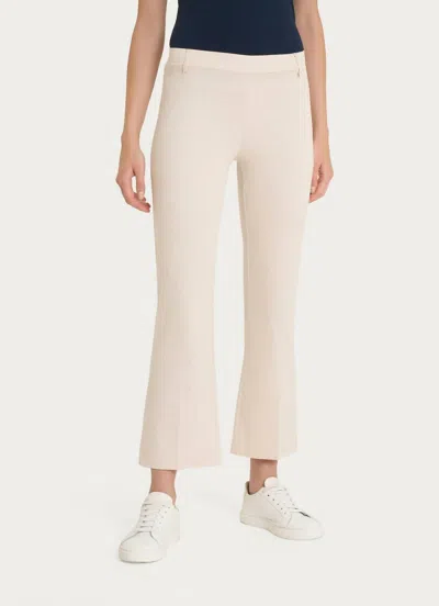 Ragno Cropped Flare Pant In Champignon In White