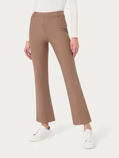 Ragno Cropped Flare Pants In Bark In Brown