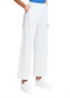 Ragno Cropped Wide Pant In Bianco In White