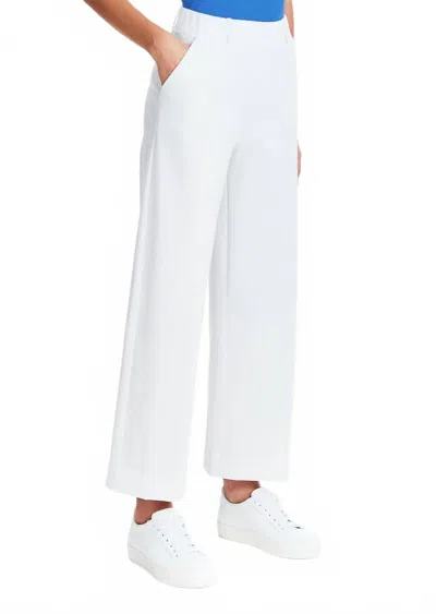 Ragno Cropped Wide Pant In Bianco In White
