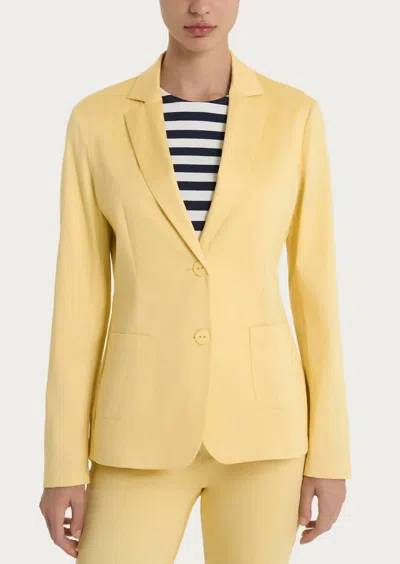 Ragno Two-button Blazer In Pale Banana In Yellow
