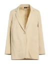 Ragno Woman Blazer Beige Size 6 Cotton, Polyamide, Elastane In Multi