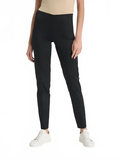 Ragno Women's Cigarette Slit Satin Pant In Nero In Black
