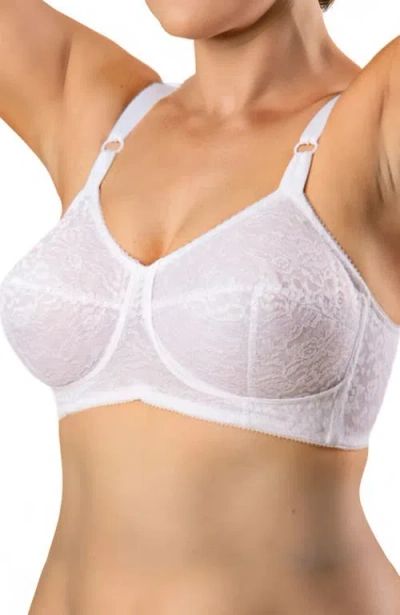 Rago Expandable Cup Wireless Shaper Bra In White