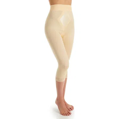 Rago High Waist Capri Pant Liner With Tummy Control In Yellow