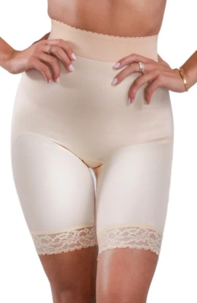 Rago High Waist Mid Thigh Short In Neutral