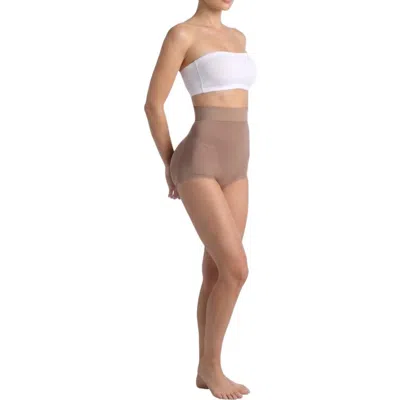 Rago High Waist Padded Panty With Removable Pads In Brown