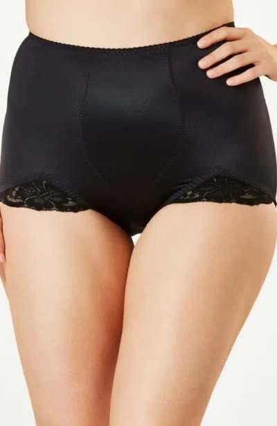 Rago Light Shaping Panty With Comfort V-leg Lace Design In Blue