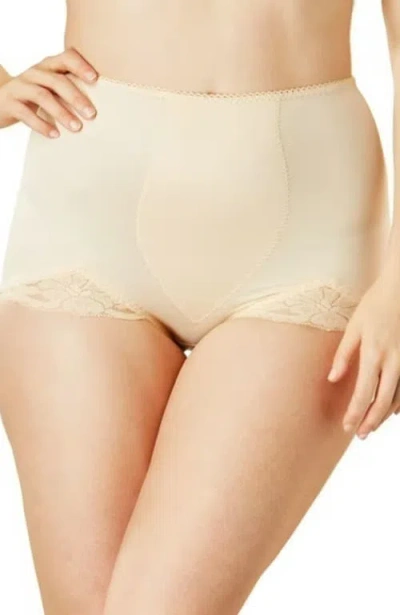 Rago Light Shaping Panty With Comfort V-leg Lace Design In Neutral