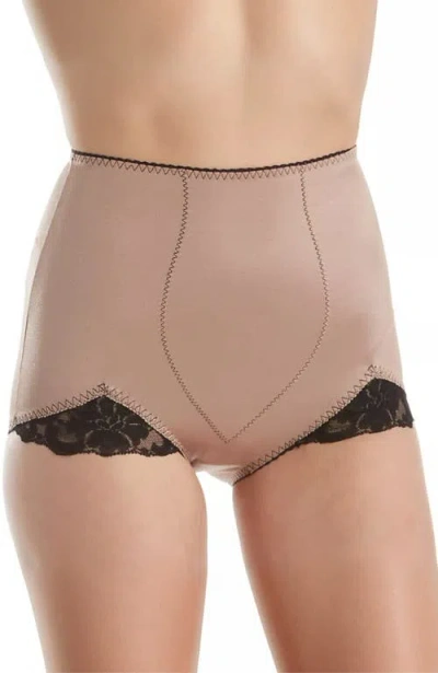 Rago Light Shaping Panty With Comfort V-leg Lace Design In Neutral