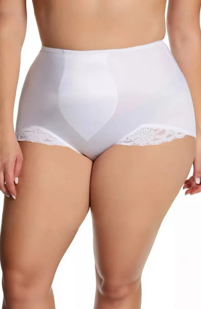 Rago Light Shaping Panty With Comfort V-leg Lace Design In White