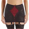 Rago Firm Control Lacette Brief Panty In Red Black In Brown