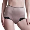 Rago Shaper Panty Brief With Lace In Mocha In Black