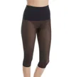 Rago Women's Power Lites Shaping Wide Band Capri Pant Liner In Black In Black
