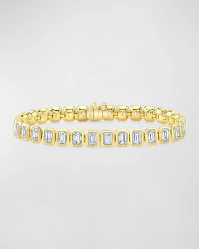 Rahaminov Diamonds 18k Yellow Gold Diamond Buttercup Bracelet In Burgundy