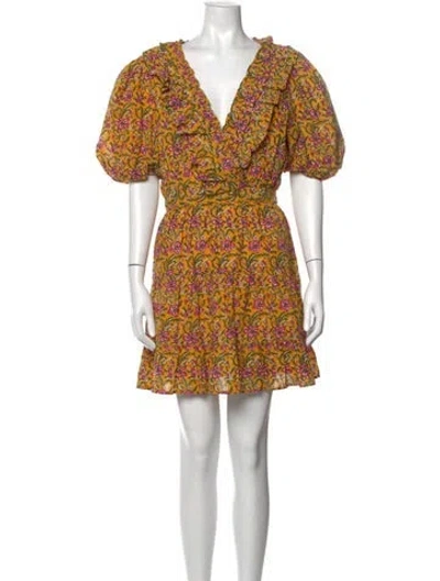 Pre-owned Rahi Floral Print Mini Dress W/ Tags In Multicolor