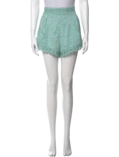 Pre-owned Rahi Floral Print Mini Shorts In Neutral